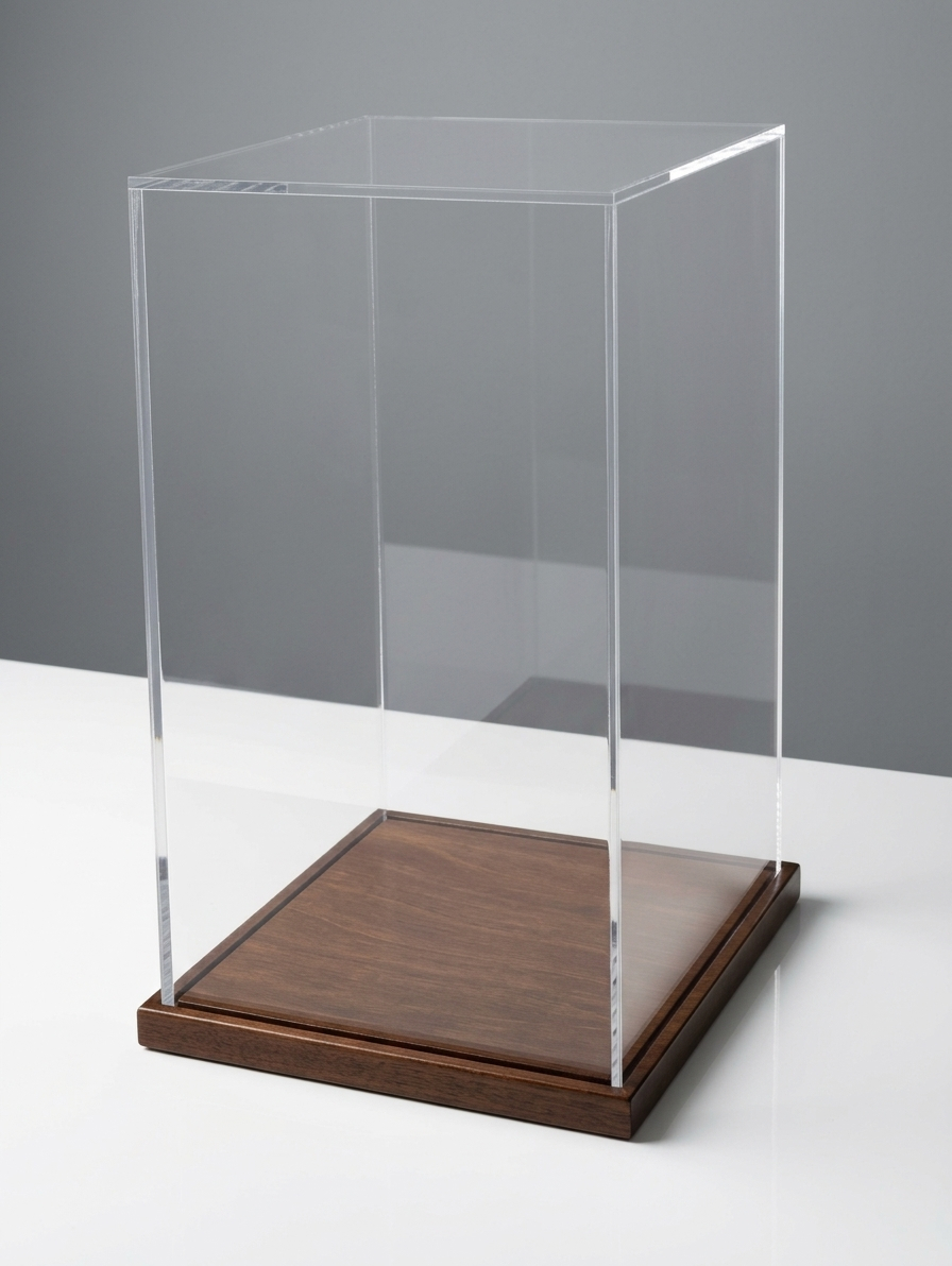 teca plexiglass con base in legno teca plexiglass con base in legno